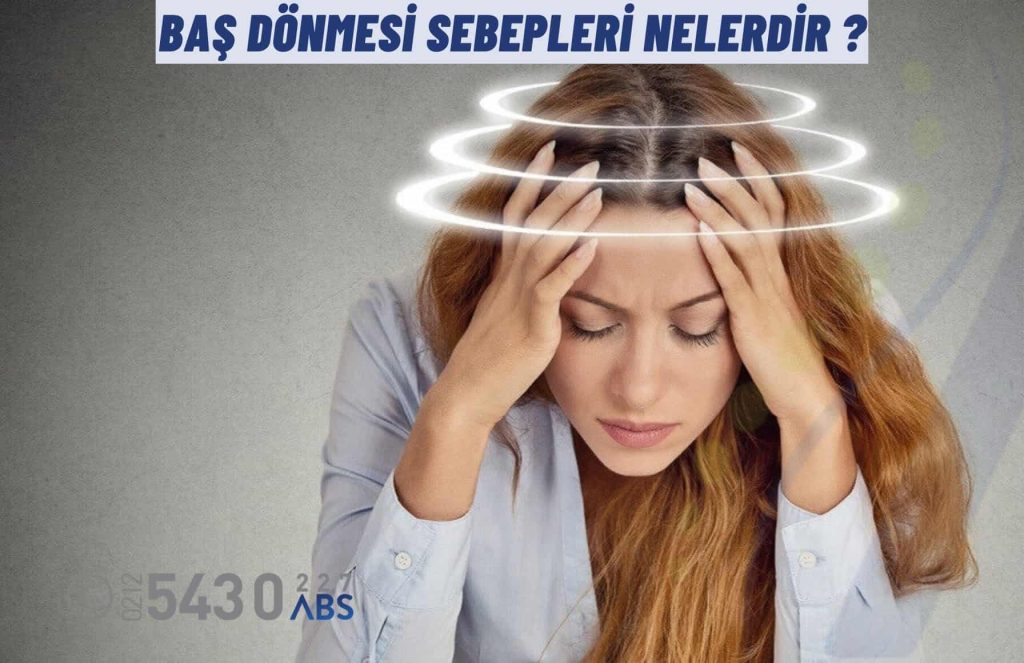 Baş dönmesi sebepleri nelerdir; iç kulak, boyun, dolaşım ve denge sistemi üzerinden açıklayan görsel